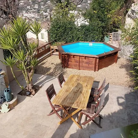 Charmant Haut De Villa Chateauneuf-Grasse Extérieur photo